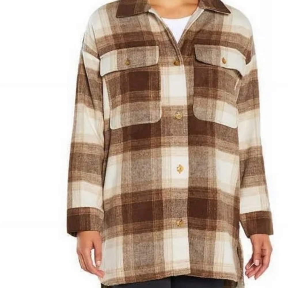 NWT Banana Republic Women's Plaid Flannel Shirt Jacket. Sz: M